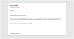 Desktop Screenshot of netscience.de