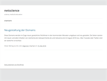 Tablet Screenshot of netscience.de